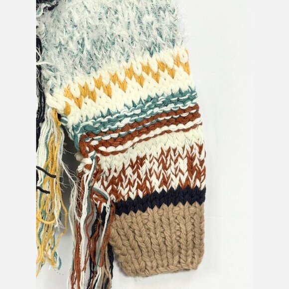 Boho Denim Jacket – Relaxed Fit with Knit Sweater Sleeves - Picture 8 of 9